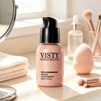 Fond de teint liquide VISTY, cache les imperfections, minimise les pores, tenue longue durée 24 heures, base de maquillage, service de marque OEM