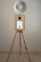 Photomaton de mariage en bois avec support d'imprimante compatible avec DS620/DNP RX1 ; adapté aux iPad et aux appareils photo reflex numériques