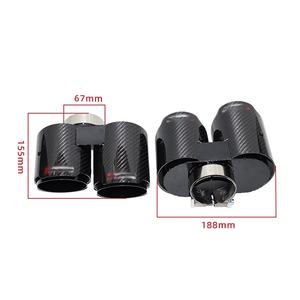 2019-2025 Serie 3 G20 <span class=keywords><strong>G21</strong></span> 330i 320d <span class=keywords><strong>330d</strong></span> 325i: Mejora del Tubo de Escape, Punta de Silenciador de Fibra de Carbono Negra - Product Image 2