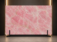 Dalle de marbre rose Poléage Effet Glacial Polie pour Panneau Mural Décoratif, Plan de Travail de Cuisine, Plateau de Meuble-Lavabo de Salle de Bain, Contour de Cheminée et Plateau de Console en Pierre