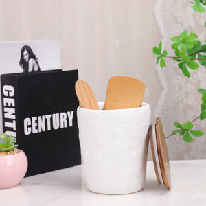 Redeco Venta caliente <span class=keywords><strong>Tarro</strong></span> de almacenamiento de cocina personalizado con tapa <span class=keywords><strong>Tarro</strong></span> sellado herméticamente Té Café Azúcar Sal <span class=keywords><strong>Tarro</strong></span> de almacenamiento de cerámica - Product Image 5