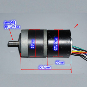 มอเตอร์แบบแปรงถ่าน 3630 แกน D ขนาด 6 มม. 12-24V มอเตอร์เกียร์ดาวเคราะห์แรงบิดสูงสำหรับงาน DC - Product Image 1
