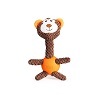 2-In-1 Durable Eco-Friendly Chew <b>Dog</b> Toy Cute Animal Shape Plush Squeaky <b>Ball</b> Various Styles Hippo Koala Monkey Puppy Indoor - Product Image 2