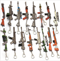 Porte-clés en métal de haute qualité, pour jeu en forme de poêle au poulet, arme à feu, porte-clés en alliage de Zinc