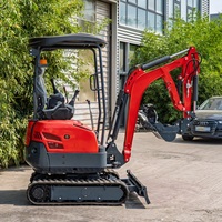 Mini Excavator CE/EPA Garden Micro HT18 HT18DS3P Mini Digger Excavator 1.8 Ton Mini Excavator