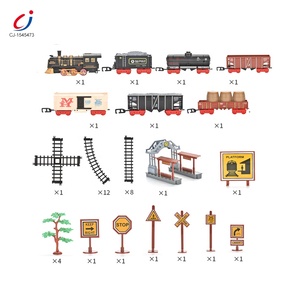 Chengji Quà Tặng Giáng Sinh Khe Cắm Tự Lắp Ráp Đồ Chơi Xe Lửa Cổ Điển Bằng Nhựa Đường Sắt Chạy Điện Có Bộ Đường Ray - Product Image 5