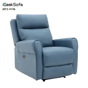 Geeksofa, fábrica al por mayor, Lazy Boy, silla reclinable eléctrica de tela de microfibra moderna con masaje y calor para sala de estar