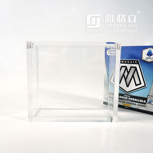 Couvercle magnétique transparent acrylique protecteur de collection de sport pour <span class=keywords><strong>Panini</strong></span> mosaïque carte de football Blaster Box - Product Image 5