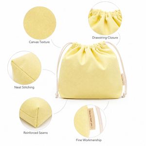 Sac à cordon en toile robuste de 12 oz avec logo personnalisé, pochette de rangement à soufflets 3D SKD3024 avec cordon en coton et étiquette latérale - Product Image 4
