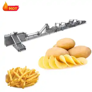 commercial used french fries frozen making machine automatic fresh potato chip production line
