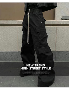 Urban RICK <span class=keywords><strong>pantaloni</strong></span> <span class=keywords><strong>Cargo</strong></span> a gamba larga <span class=keywords><strong>pantaloni</strong></span> Casual Unisex funzionali <span class=keywords><strong>pantaloni</strong></span> dritti da <span class=keywords><strong>uomo</strong></span> a tasca larga personalizzati OEM - Product Image 6