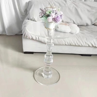 Table en acrylique de luxe personnalisée du fabricant Table d'appoint convertible pour salon Farmhouse Square Luxury Home Furniture