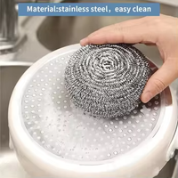 Dooso Nouvelles éponges en acier inoxydable Scrubbers Boule de nettoyage Ustensile Scrubber Densité Métal Scrubber Tampons à récurer