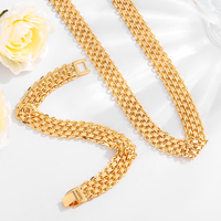 Collier à maillons pour homme en laiton plaqué or 18 carats, style hip-hop punk européen et américain, tendance vintage, pour couple, best-seller transfrontalier Tianmao