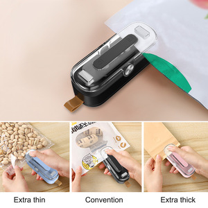 Appareil de conservation et de rangement des aliments pour la cuisine avec cordon, machine de scellage thermique portative pour sacs en plastique de collations, mini-scelleuse de sacs portable - Product Image 5