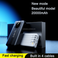 PD Power Bank 20000 mah 20000 Mah Eingebaute Kabel LED-Anzeige 22,5 W Schnell ladegerät Tragbares Ladegerät für Reisen und den Außenbereich