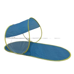 Tente de plage bleue à ouverture rapide, simple couche, en polyester, portable, protection solaire, pour usage extérieur estival - Product Image 4