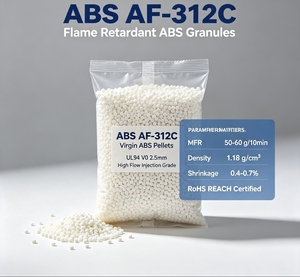 เม็ดพลาสติก ABS AF-312C ของ LG Chem เกรดสำหรับการเป่าฟิล์ม/การอัดรีด/การขึ้นรูปโฟม  ทนไฟ UL94 V0 รูปทรงกลม - Product Image 2