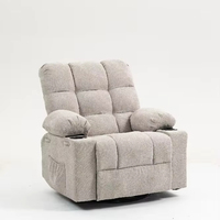 Chaise inclinable en tissu électrique moderne avec fonctions de massage pivotantes à bascule et extensibles pour meubles de salon