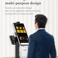 Máquina de Pedidos de Autoservicio Montada en la Pared, Compatible con Escaneo de Código QR, Pago Facial NFC y Funciones de Impresión