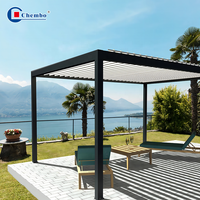Pergola Tube Carré 5x5 Autonome Bioklimatic Pergolas et Gazebos d'extérieur Solarium