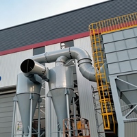 Séparateur cyclonique industriel certifié CE à haut débit d'air (CFM) avec convoyeur à cendres pour usine de traitement de pierre en carrière