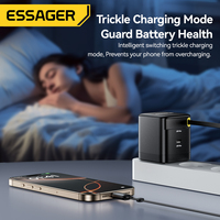 Chargeur USB-C GaN ESSAGER G652CU Série 65W avec câble USB-C intégré