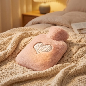 <span class=keywords><strong>Bouillotte</strong></span> Premium avec Housse Amovible en Peluche Douce, Motif Cœur, Hibou, Fleur – Chauffe-Mains et Coussin <span class=keywords><strong>pour</strong></span> Soulager la Douleur en Hiver - Product Image 2