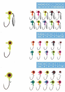 Bán Buôn 1G 2G 3.5G 5G 7G 10G 14G 20G Đầy Màu Sắc Bóng Jig Đầu Nhà Máy Tùy Chỉnh Jig Móc Với Đôi Mắt Cho Bass Và Crappie - Product Image 2
