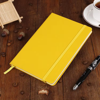 Carnet à spirales relié en cuir souple rétro avec logo personnalisé imprimé, couverture rigide, bande élastique, organisateur/planificateur cadeau