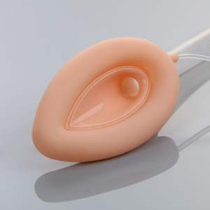 หน้ากากซิลิโคนทางการแพทย์สำหรับการดมยาสลบหน้ากากกล่องเสียงแบบใช้แล้วทิ้งหรือนำกลับมาใช้ใหม่ได้100% หายใจ - Product Image 4