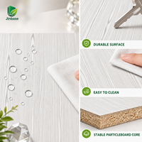Panneau de particules E0 Jinbase XT2058 moderne blanc gris grain de bois placage bois pour armoires, penderies et meubles d'intérieur