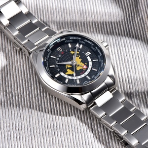 Reloj PAGANI DESIGN 2025 Deportivo de Lujo para Hombre, Automático, Mecánico, de Acero Inoxidable, Resistente al Agua 10 Bar, con Cristal, Hora Mundial GMT, NH34 - Product Image 6