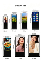 Écran tactile vertical LCD interactif de 43 pouces, affichage publicitaire numérique pour les magasins de détail et les centres commerciaux en intérieur