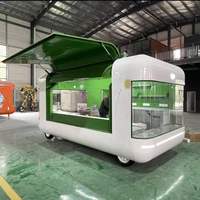 Remorque de camion-restaurant commercial en fibre de verre, cuisine entièrement équipée, chariot mobile pour la vente de glaces et de snacks pour les entreprises