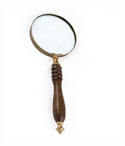 Vintage Antique Brass Magnifying Glass with Wooden Handle Handheld <b>Reading</b> Magnifier Decorative Desk <b>Accessory</b> for Home Office - Product Image 2