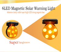 Lampe d'avertissement solaire magnétique à 6 LED SWL-T6, visibilité >800m, étanche IP66