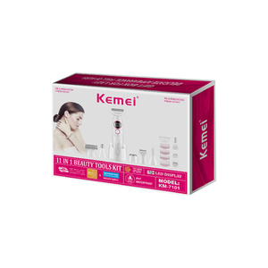<span class=keywords><strong>Kemei</strong></span> Km-7101 Rasoir Épilateur Femme <span class=keywords><strong>5</strong></span> en <span class=keywords><strong>1</strong></span> Lavable pour Épilation Corporelle, Tondeuse Corporelle, Kit de Toilettage, Ensemble de Tondeuses à Cheveux CE - Product Image 5