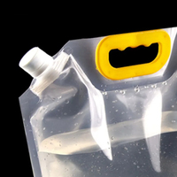 Poche Souple Personnalisée Imprimée avec Bec Verseur, 5 Litres, Poignée en Plastique, Sac d'Eau 1 Gallon, Emballage pour Huile de Palme