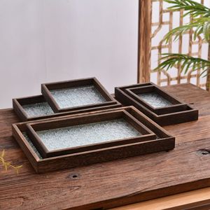 Wooden <b>Tea</b> <b>Tray</b> Multi Size Solid Paulownia Wood Retro Serving <b>Tray</b> For <b>Tea</b> And Snacks - Product Image 1
