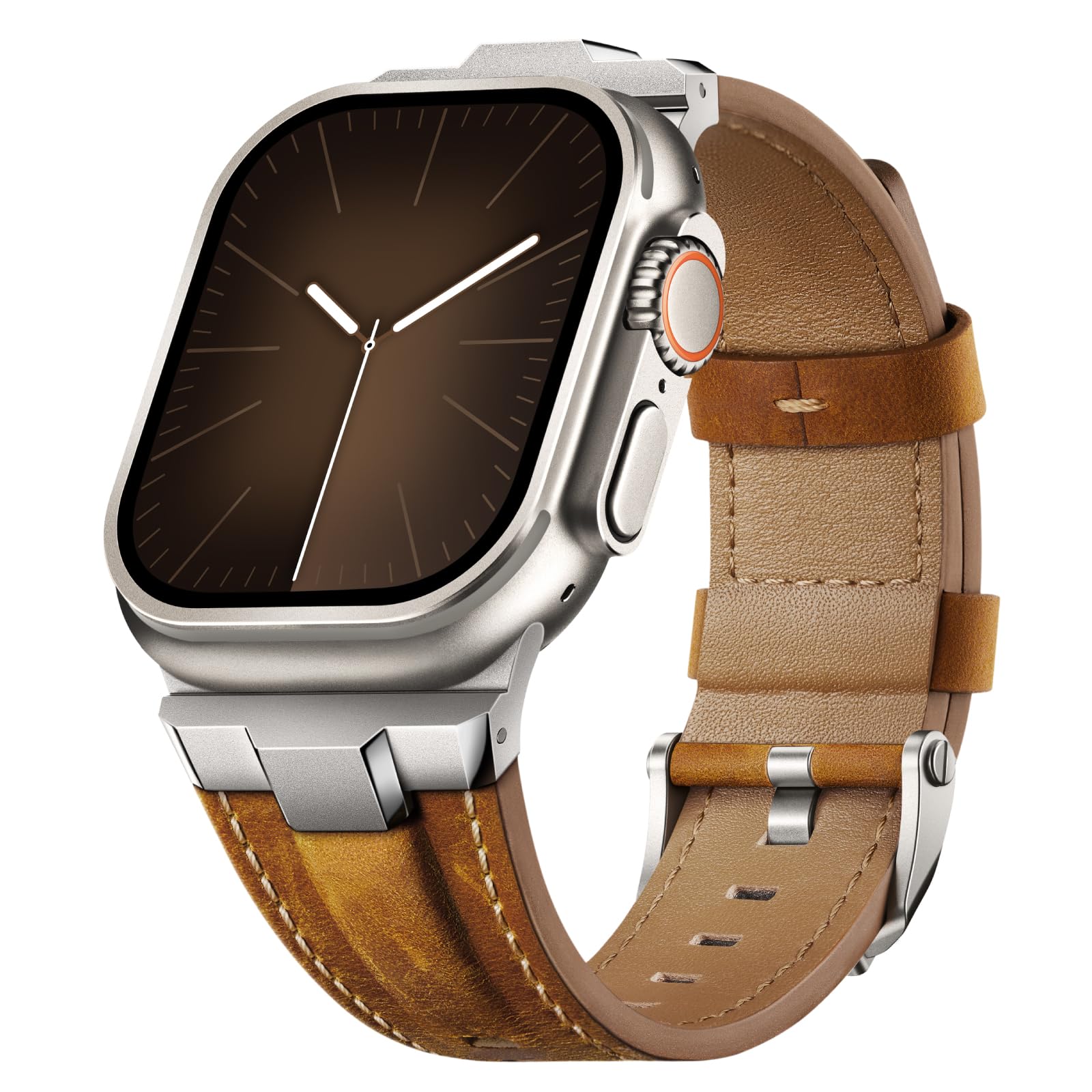 Suitisbest Genuine Leather Band Ultra Rugged and Durable Strap for Men and Women Compatible with Apple Watch IWatch