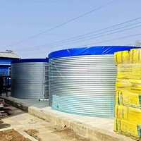 Réservoirs d'eau circulaires en acier galvanisé pour l'aquaculture et l'irrigation, avec tissu PVC et longue durée de vie