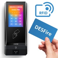 Lector de control de acceso en tiempo real con teclado, RFID sin contacto, código PIN, NFC, Bluetooth, QR, aplicación para smartphone, red TCP/IP CT9.