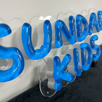 Lettres en gel 3D personnalisées, logo LED, enseigne transparente, étanche, multicolores, entreprises, voitures, hôtels, bureaux, magasins, appartements, taxis