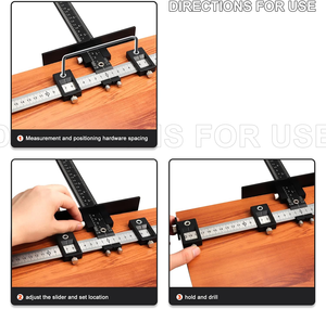 Industrial Heavy-Duty Aluminum Handle Hole Punch Jig Hand-operated Universal Positioning Tool for <b>Drilling</b> Perfect Holes Cabinet - Product Image 4