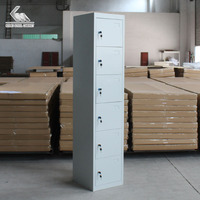 Mobilier Commercial personnalisé, casier en acier à 6 compartiments pour le personnel, rangement personnel, casier en métal