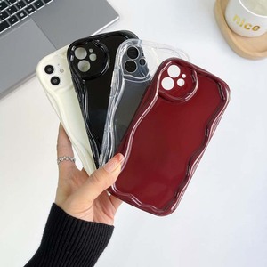 เคสโทรศัพท์มือถือซิลิโคน TPU สีพื้น ดีไซน์ขอบคลื่น สำหรับ iPhone 6 7 8 X Xr <span class=keywords><strong>Xs</strong></span> 11 12 13 14 15 Pro Max - Product Image 1