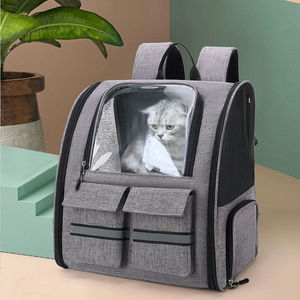 Sac de transport pour animaux de compagnie, chat, chien, valise à roulettes, petite et moyenne taille, pliable, portable, en tissu Oxford, à parois souples, avec fenêtre transparente - Product Image 3