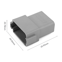 JRready Deutsch DT Wasserdichtes Steckverbinder-Set 12-polig mit # 16 solide Kontakte, 14-20 AWG – Hochleistungsanwendungen für Marine und Transport.