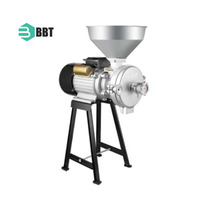 Moteur en acier inoxydable nouveau broyeur de maïs sec et humide blé riz soja pulpe grain poudre moulin à farine prix compétitif 3000W 50 kg/h